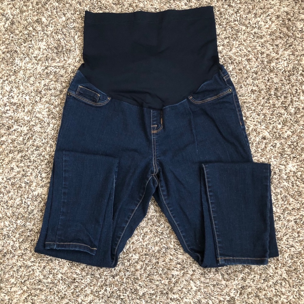 Liz Lange Maternity Dark Jegging Full Panel Small